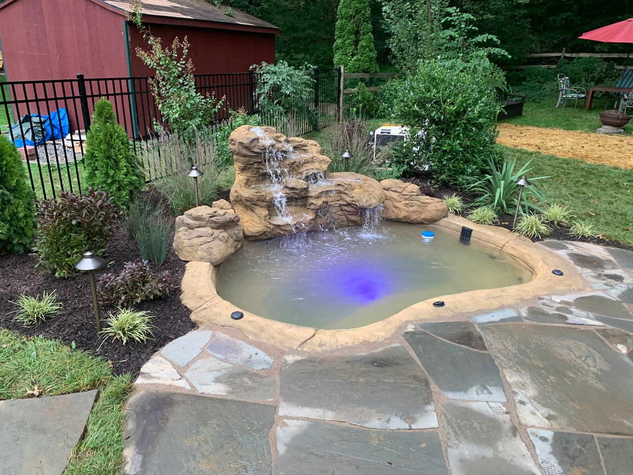 Landscaping Hardscape Water Feature Fountain Waterfall in Exton, PA