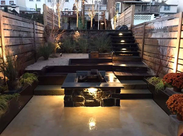 Outdoor Living Patio Fire Pit Stairs Philadelphia, PA