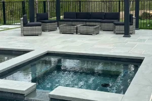 Landscape Design featuring a Pool and a Pergola in Edgmont, PA