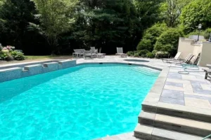 Landscape Design featuring a Backyard Pool in Havertown, PA