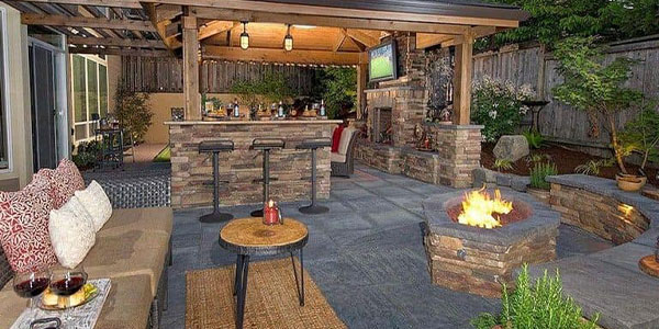 Patio Seating Walls and Firepits in Aston, PA