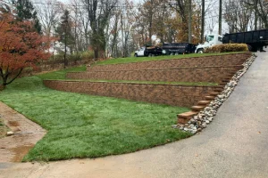 Finished stone and brick work by Piazza Outdoor, a masonry contractor in Ardmore, PA