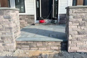 Finished stone and brick work by Piazza Outdoor, a masonry contractor in Downingtown, PA