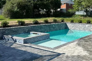 Hardscape work featuring stone and brick by a masonry contractor in Glen Mills, PA