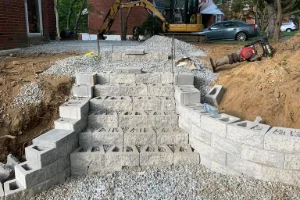 Hardscape work featuring stone and brick by a masonry contractor in Havertown, PA