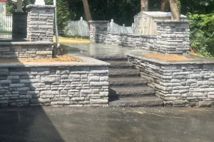 Block Wall Installation by Piazza Outdoor, a masonry contractor in Merion Station, PA