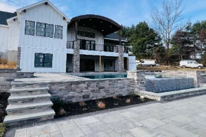 Hardscape work featuring stone and brick by a masonry contractor in Swarthmore, PA